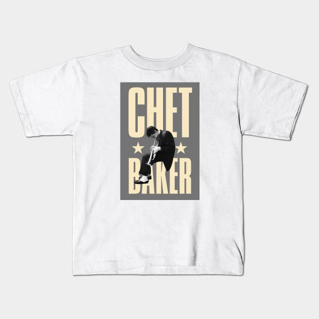 Chet Baker Kids T-Shirt by PLAYDIGITAL2020